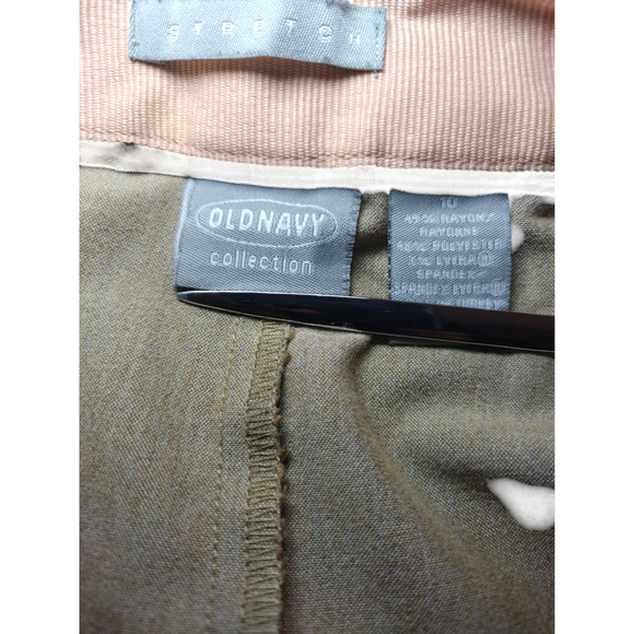 Old Navy Womens Casual High rise Front Split Stretch Maxi Skirt Tan Size 10 - Picture 9 of 10